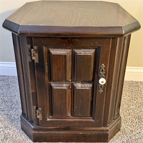 Vintage End Table Storage Cabinet