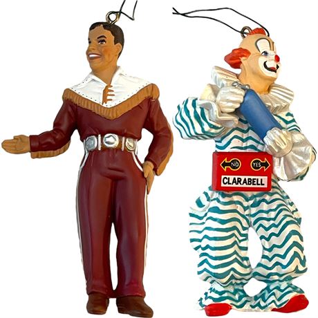 The Howdy Doody Show Buffalo Bob and Clarabell Ornaments by Carlton