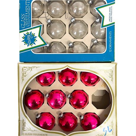 Vtg Glass Ornaments - 21 Count