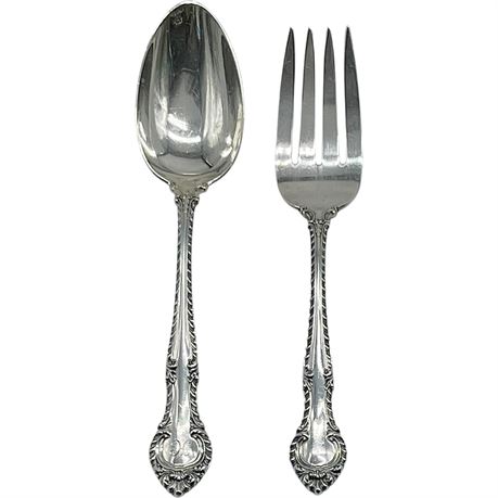 Gorham 925 Sterling Silver “English Gadroon” 2pc Serving Set
