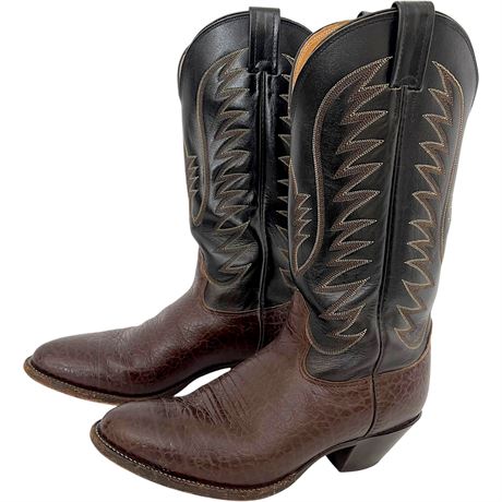 Vtg Nocona Bullhide & Leather Cowboy Boots - Size 9