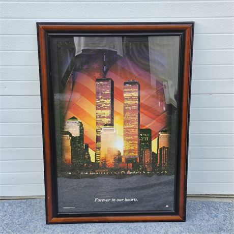 Framed Twin Towers Poster