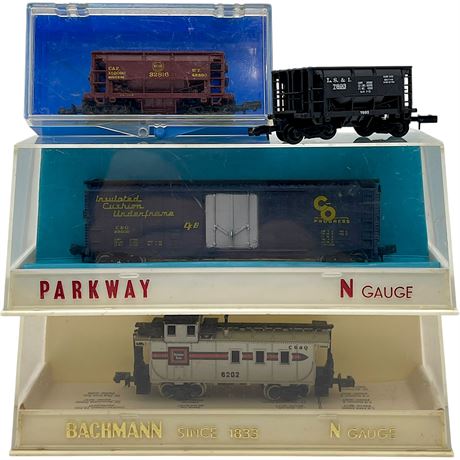 Vtg Bachmann & Atlas Train Rail Cars