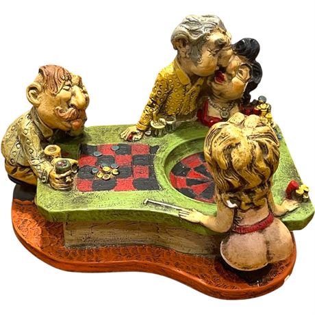 1970's Prelude Creations Comical Poker Ashtray Holder