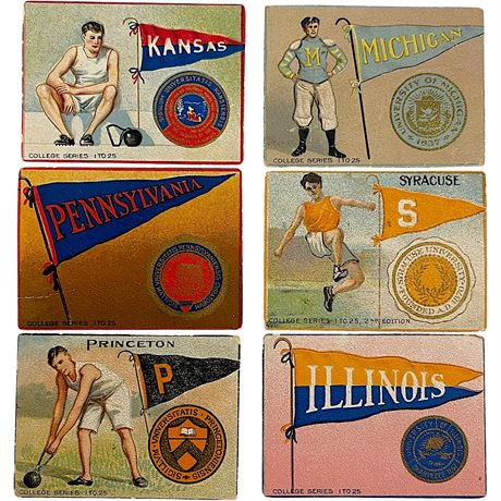 Vtg Murad College Series Cigarette Trading Cards