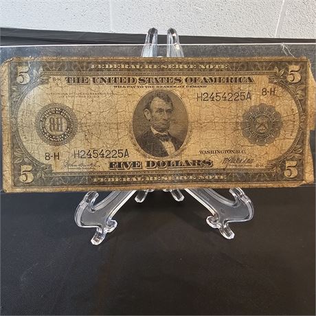1914 Large $5 Dollar Bill