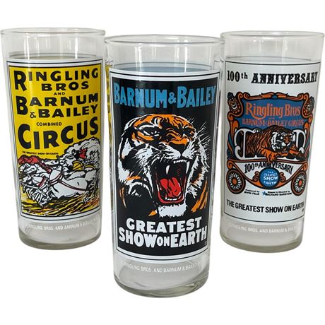 1975 Ringling Bros Barnum & Bailey Circus / Pepsi Collectible Glasses