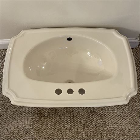American Standard Ivory Drop-In Porcelain Single Bathroom Sink