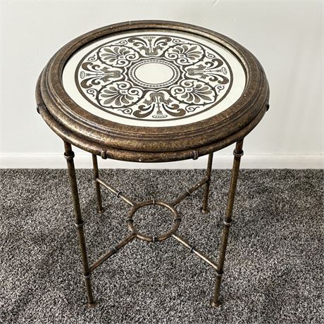 Faux Bamboo Side Table
